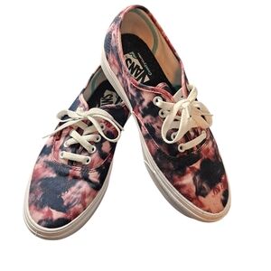 Vans Women's Pink and Dark Navy Tie-Dye Sneakers